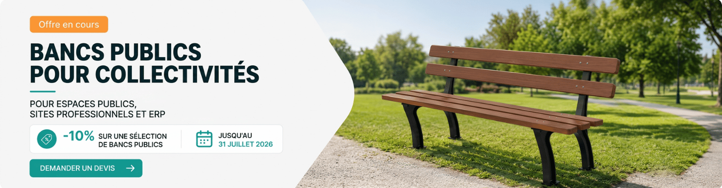 Offre de printemps sur les bancs publics : -10 % sur une sélection 
